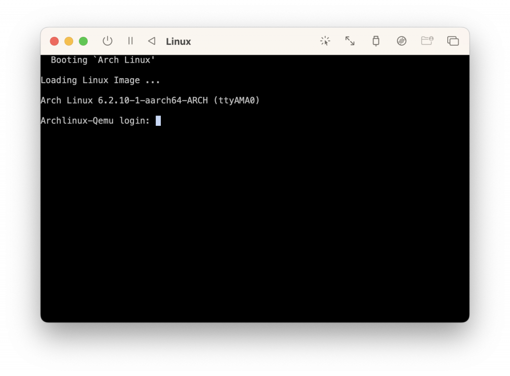 Mire d'authentification
virtualisation macos archlinux utm